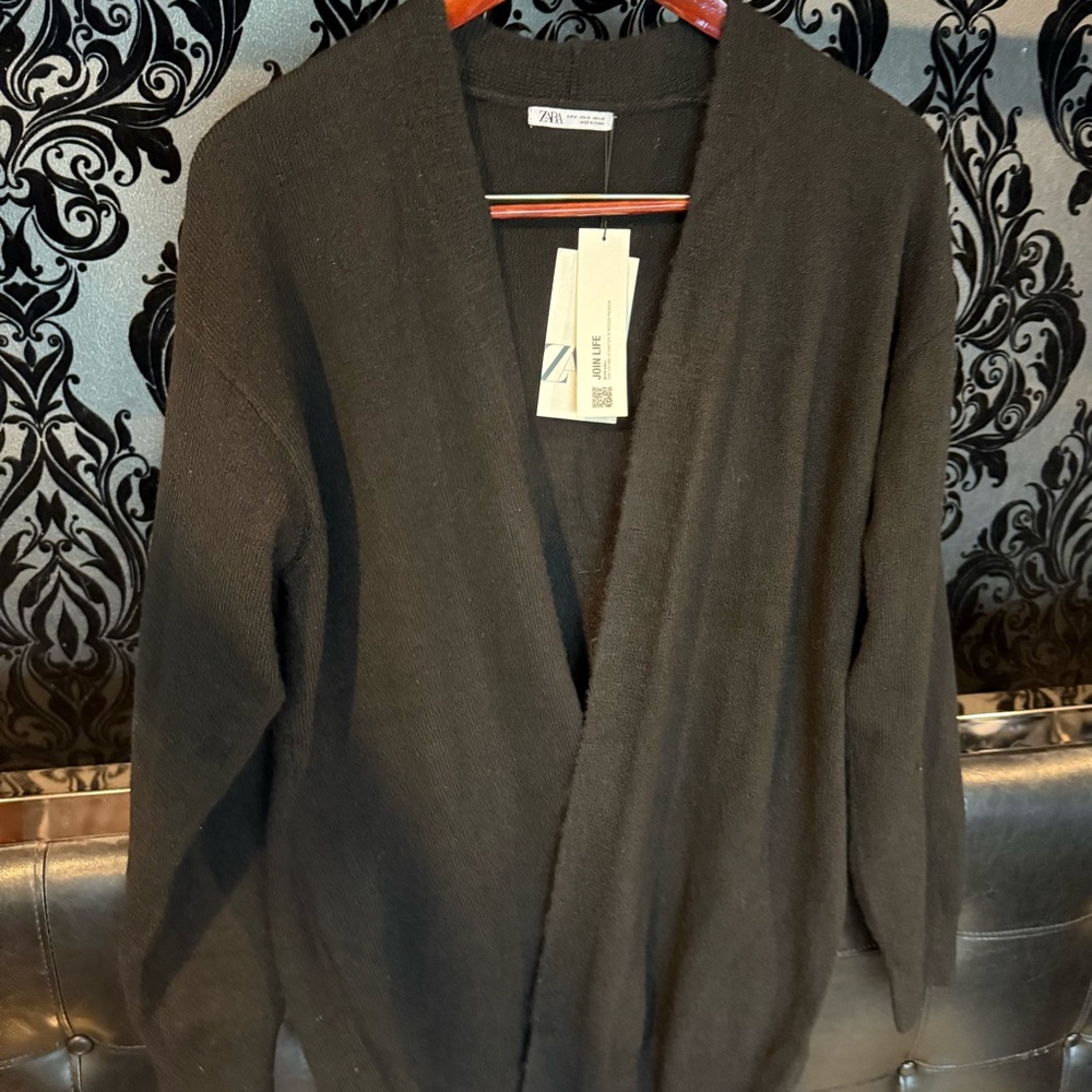 SOLD Zara Black Open Front Cardigan